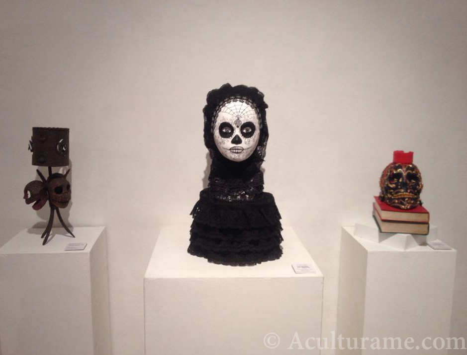One of the many calavera decorations prepared for exhibition at Palacio Municipal