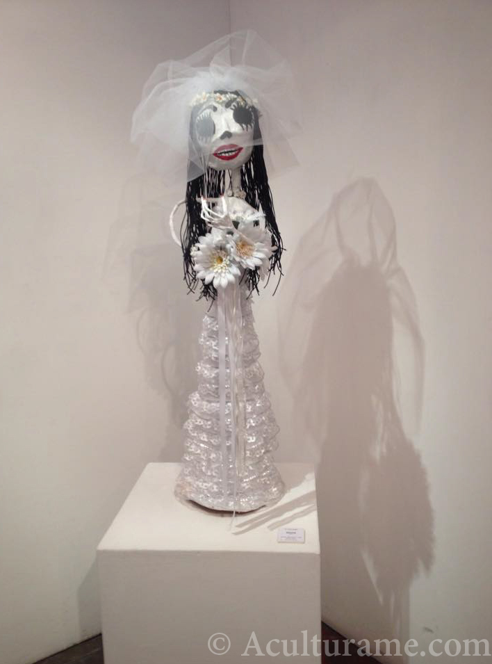 One of the many calavera decorations prepared for exhibition at Palacio Municipal