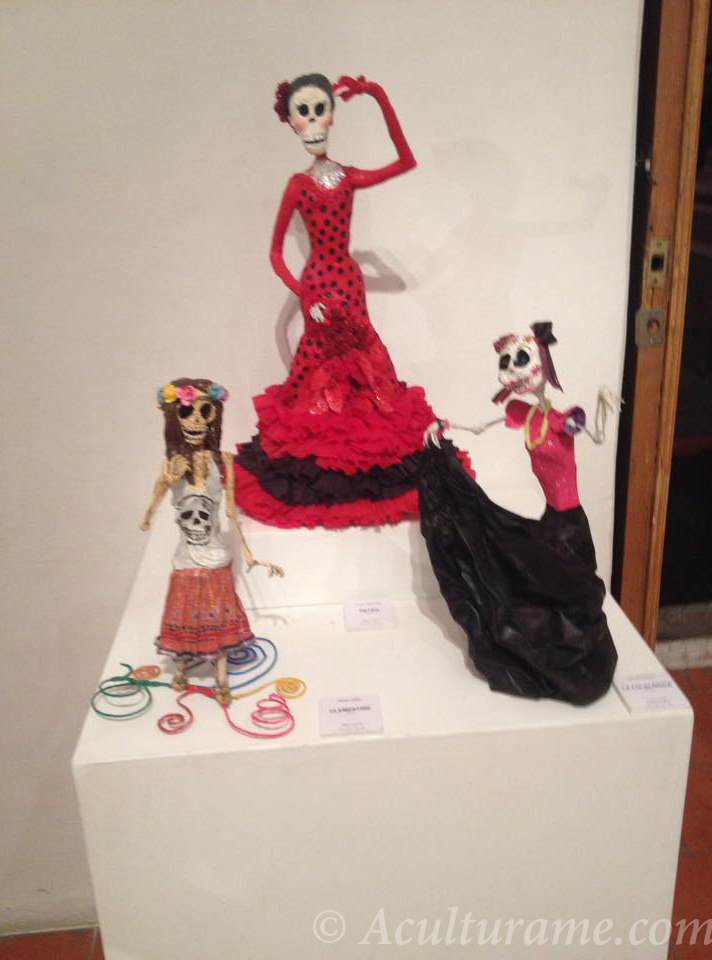 One of the many calavera decorations prepared for exhibition at Palacio Municipal