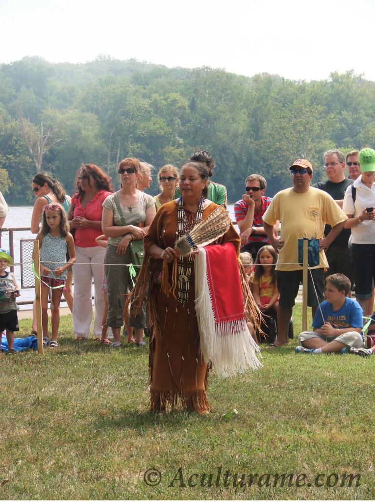Native American storyteller at the Virginia Indian Festival